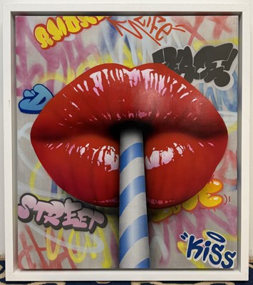 Lot 186 - RERUN; oil on canvas, 'Delicious', signed,...