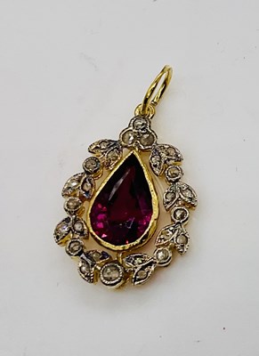 Lot 495 - A silver and silver gilt rose cut diamond and...