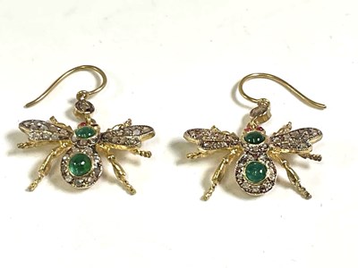Lot 394 - A pair of silver and silver gilt rose cut...