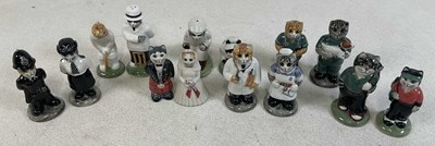 Lot 197 - QUAIL POTTERY; seven themed character cruets,...