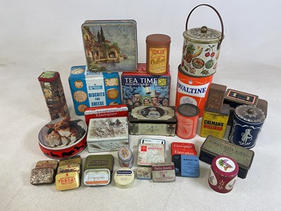 Lot 34 - A quantity of vintage tins, together with more...