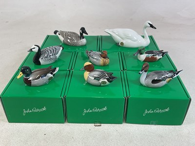 Lot 210 - BESWICK; eight bird figures comprising Mallard,...
