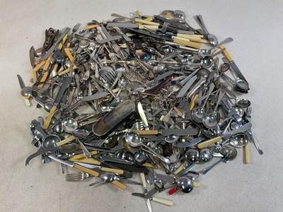 Lot 336 - A large quantity of silver plated flatware,...
