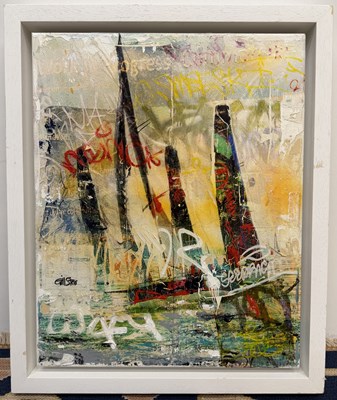 Lot 194 - GILL STORR; oil and acrylic on canvas, 'Summer...