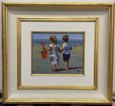 Lot 140 - MARK ROWBOTHAM; oil on canvas, 'Red Bucket',...