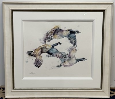 Lot 192 - AMANDA GORDON; watercolour, 'Flying High -...