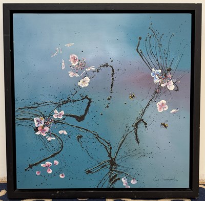 Lot 218 - KAY DAVENPORT; a hand embellished print on...
