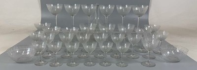 Lot 247 - BACCARAT; a suite of 'Rohan' pattern crystal...