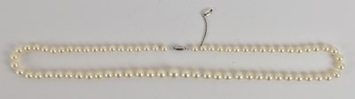 Lot 1355 - CIRO; a single strand cultured pearl bead...