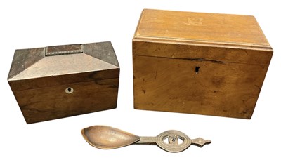 Lot 340 - A late Victorian rosewood sarcophagus form tea...