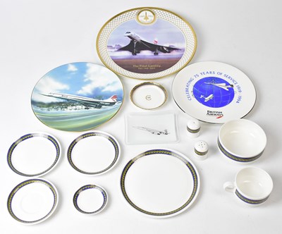 Lot 285 - CONCORDE; a collection of porcelain items,...