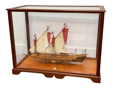 Lot 665 - A model French galley, 'Reale de France XVII',...