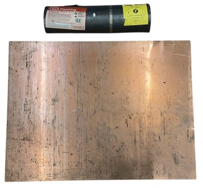 Lot 473 - A 400mm 1.8mm thickness roll of lead flashing,...
