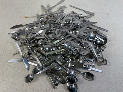 Lot 101 - A quantity of stainless steel cutlery, to...