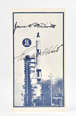 Lot 2187 - SPACE; Ed White and James McDivitt, a printed...