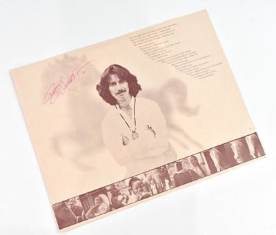 Lot 2190 - BEATLES; George Harrison, a large page (11 x 9"...