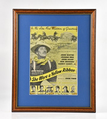 Lot 2196 - JOHN WAYNE; a vintage 10 x 7" promotional...