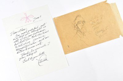 Lot 2199 - CHARLTON HESTON; an unusual original pencil...