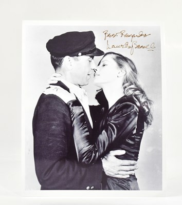 Lot 2206 - LAUREN BACALL; a glossy b&w 10 x 8" photo...