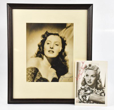 Lot 2207 - BARBARA STANWYCK AND BETTY GARBLE; a vintage...