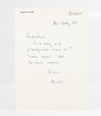 Lot 2215 - KENNETH WILLIAMS; a short hand written note on...