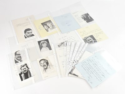 Lot 2234 - LETTERS AND SIGNED POSTCARDS; a collection of...