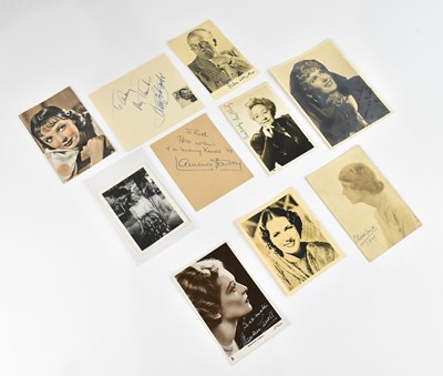 Lot 2239 - AUTOGRAPHS; a collection of signed postcards...