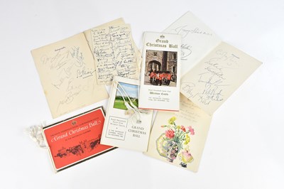Lot 2245 - ROYALTY; a collection of five signed menus for...