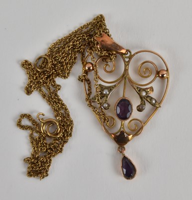 Lot 1345 - An early 20th century 9ct yellow gold Art...