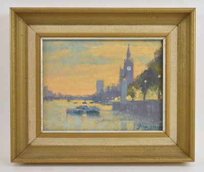 Lot 253 - JOHN NEALE; a small oil on board, Westminster...