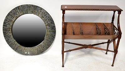 Lot 51 - A modern Chinese-style hardwood magazine rack,...
