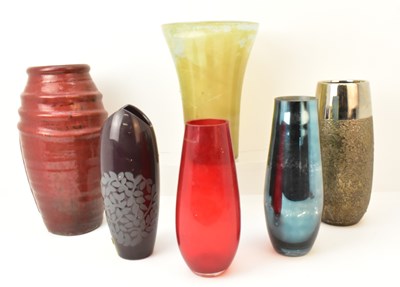 Lot 152 - Six modern and vintage vases, the largest with...