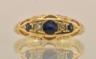 Lot 1241 - A Victorian 18ct yellow gold diamond and...