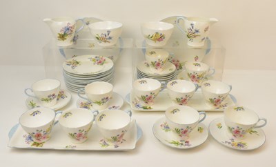Lot 166 - SHELLEY; forty-five pieces of 'Wild Flowers'...