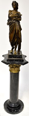 Lot 208 - AFTER THE ANTIQUE; a bronze figure, 'Virgil'...