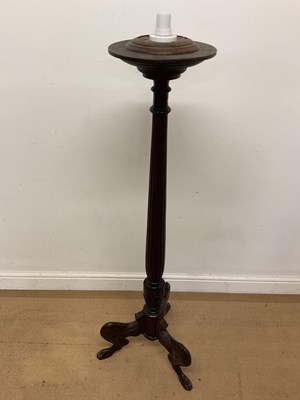 Lot 550 - A 19th century mahogany torchere converted...