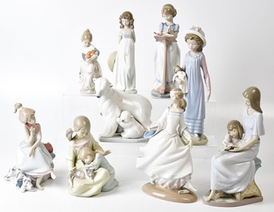 Lot 136 - LLADRÓ; eight figures to include mother and...