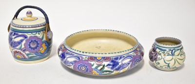 Lot 149 - POOLE POTTERY; three pieces, comprising a...
