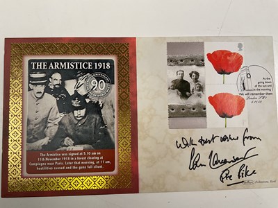 Lot 2190 - IAN LAVENDER; a first day cover bearing the...