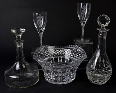 Lot 221 - A pair of Welsh Royal Crystal air twist...