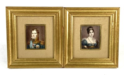 Lot 1433 - AFTER FRANCOIS GERARD; a pair of 19th century...