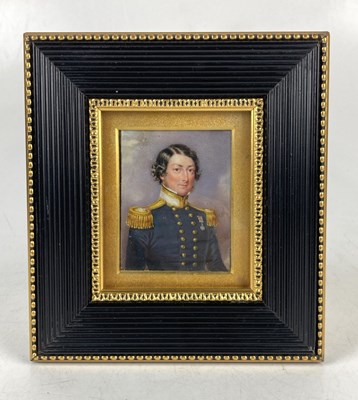 Lot 1440 - POATE; a 19th century watercolour on ivory...