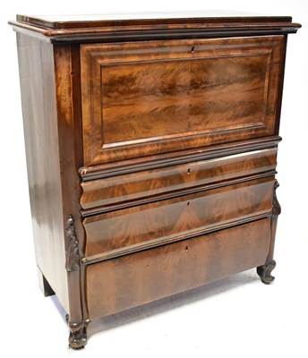 Lot 78 - A 19th century French mahogany secretaire à...