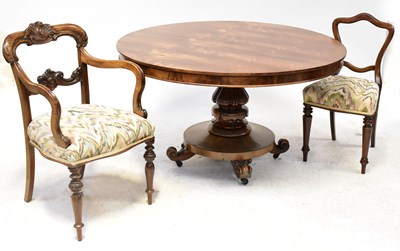 Lot 98 - A Regency rosewood circular tilt-top breakfast...