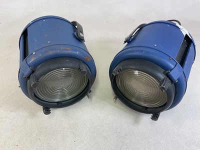 Lot 10 - FURSE; a pair of theatre lights, fitted with...