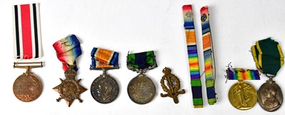 Lot 484 - A WWI medal group for 20629 Private J. Livsey...