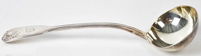 Lot 581 - A George IV hallmarked silver small ladle,...