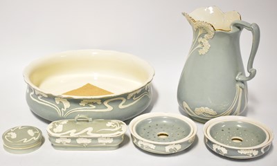 Lot 160 - MS KUZNETSOV; a Russian Art Nouveau pottery...