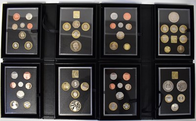 Lot 656 - THE ROYAL MINT; four annual coin packs...