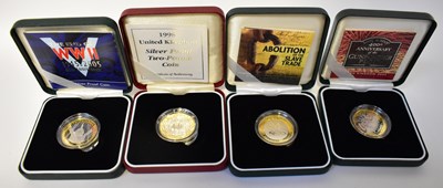 Lot 641 - THE ROYAL MINT; four silver proof £2 coins...